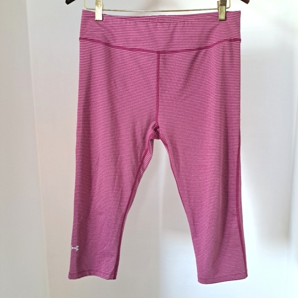 Under Armor | Pink striped cropped athletic legging - Picture 1 of 7